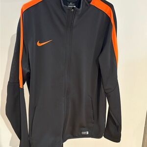 Nike Men's Jacket with Black and Orange Accents